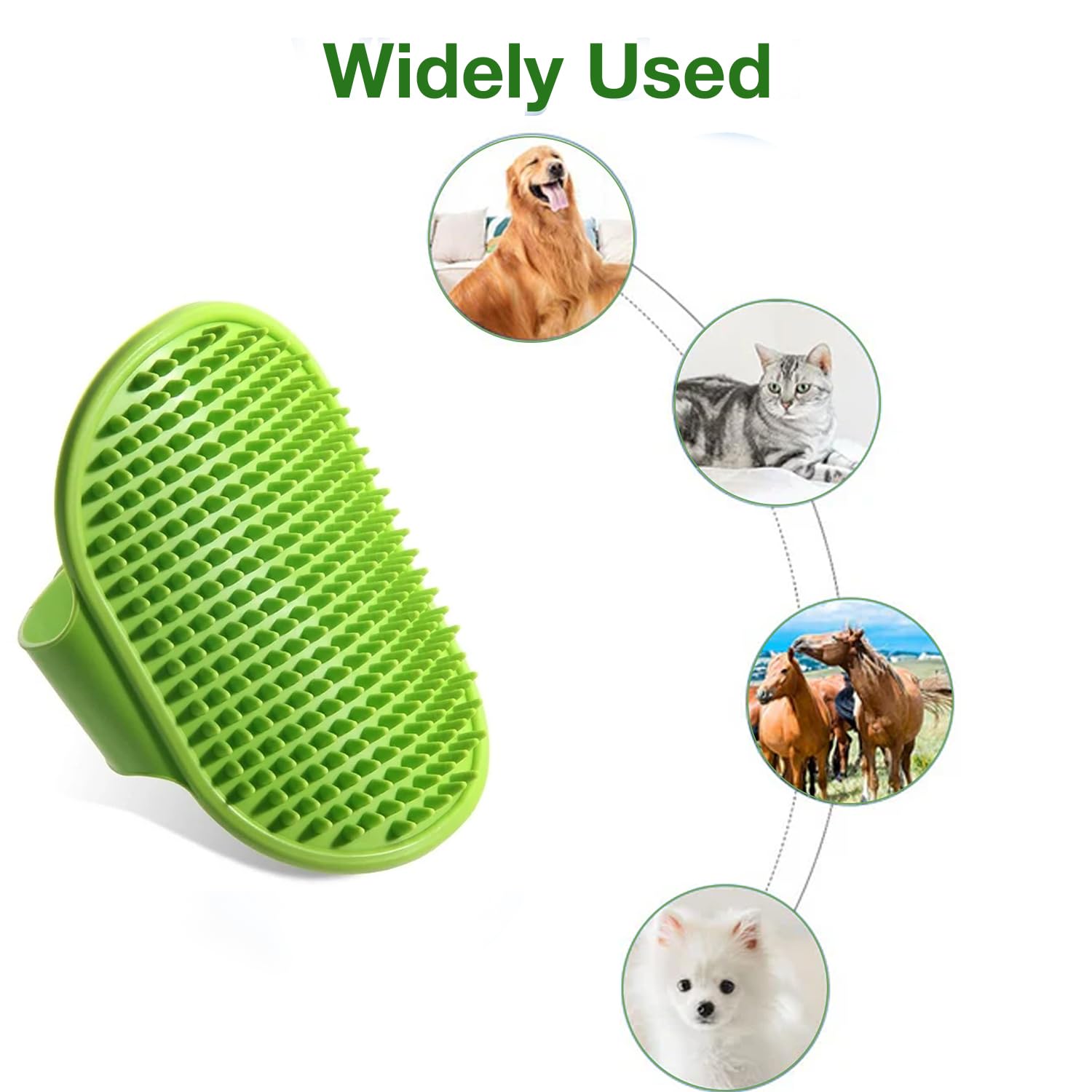 Global Ayucare Pet Grooming Brush Rubber Bath Massage Comb