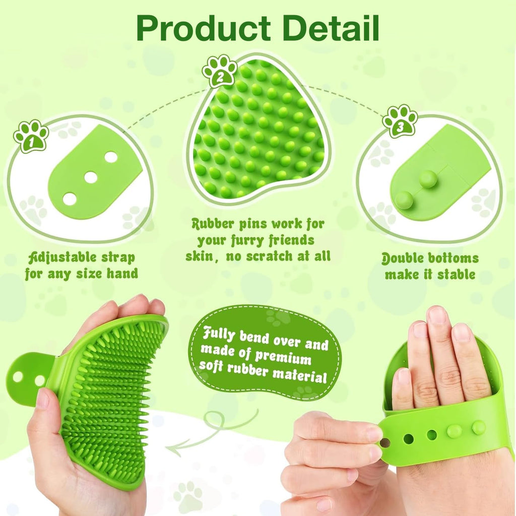 Global Ayucare Pet Grooming Brush Rubber Bath Massage Comb