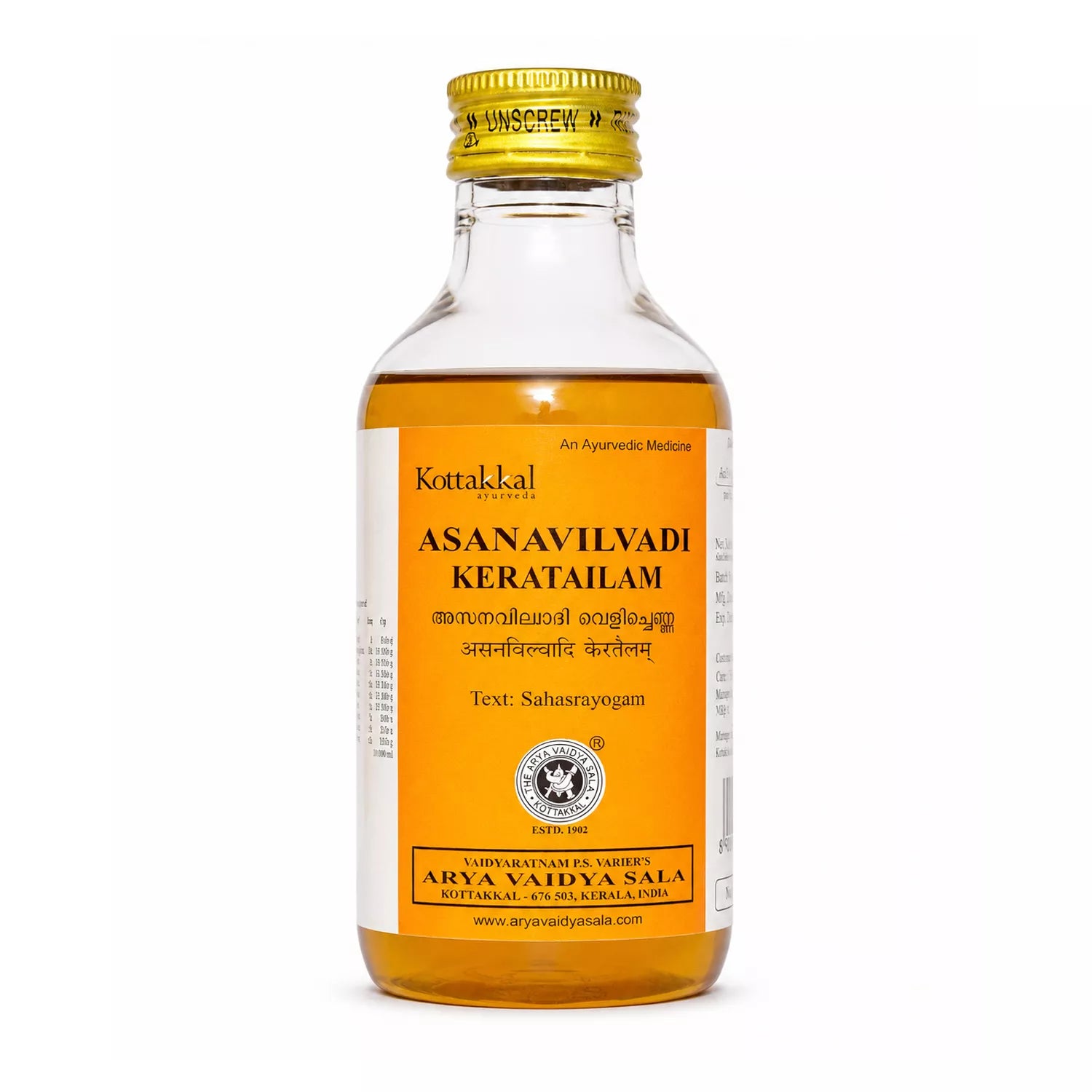 Kottakkal Asanavilvadi Kera Tailam